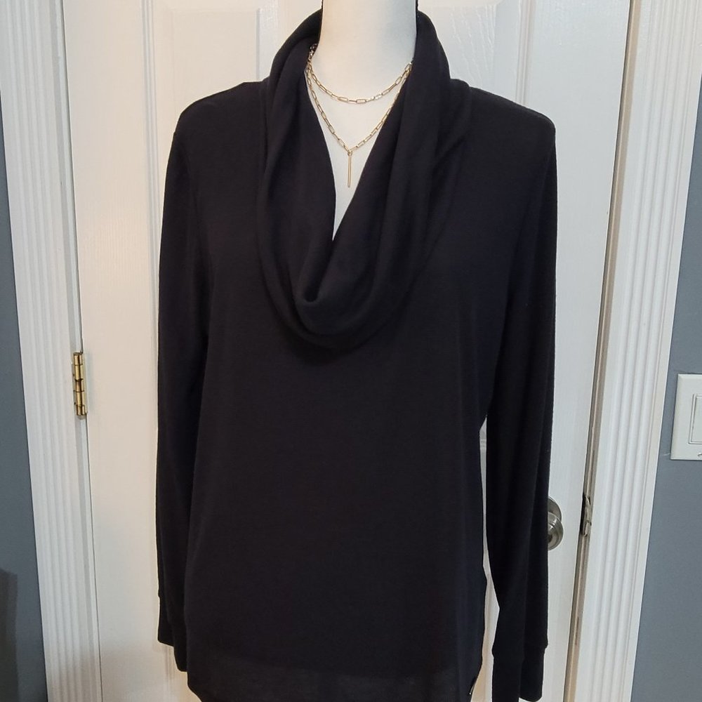 MICHAEL Michael Kors Women's Navy Waffle Cowl Sweater